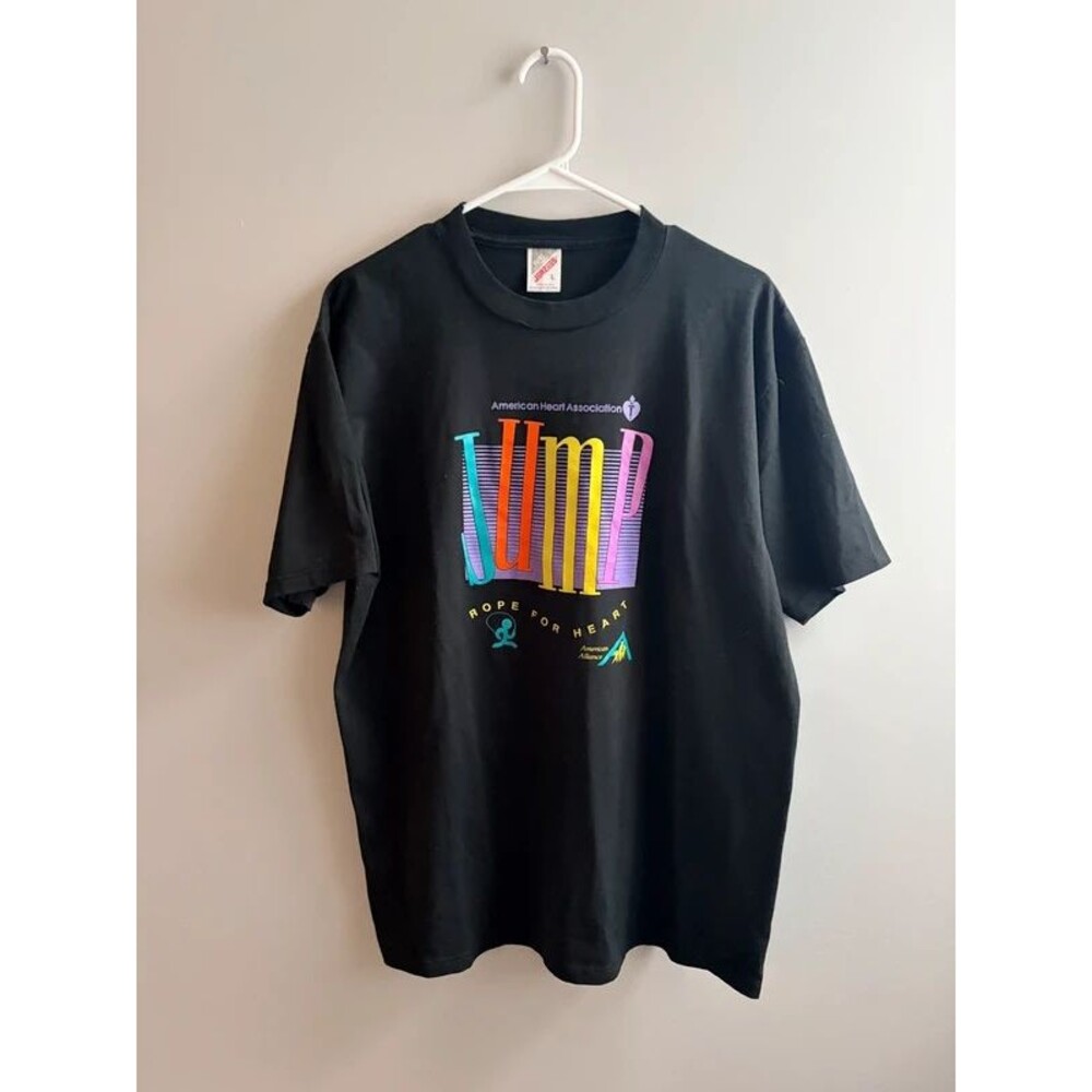 Vintage 90s Jerzees Jump Rope For Heart T-Shirt, retro, skater, streetwear